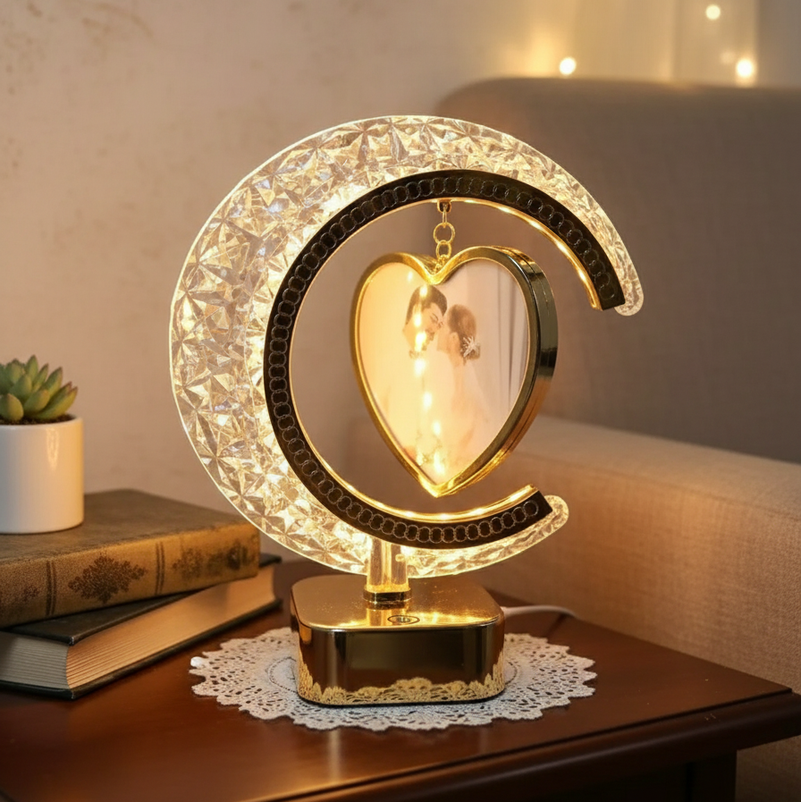 Personalized 3D Moon Lamp with Custom Photo & Name – Romantic Night Light Gift ( Non - Customized )