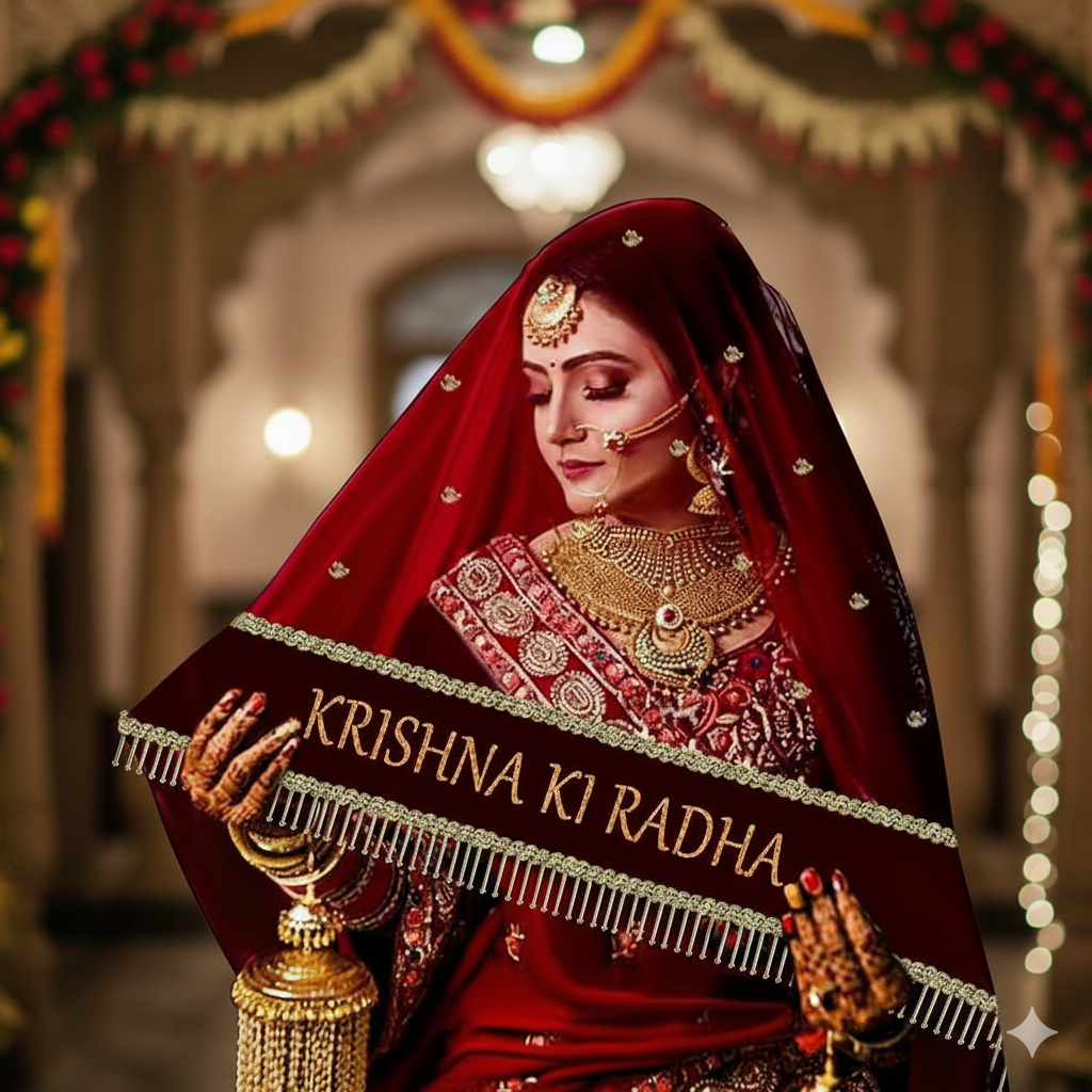 Custom Bridal Chunari | Personalized Name Wedding Dupatta | Embroidered Bridal Dupatta with Golden Border